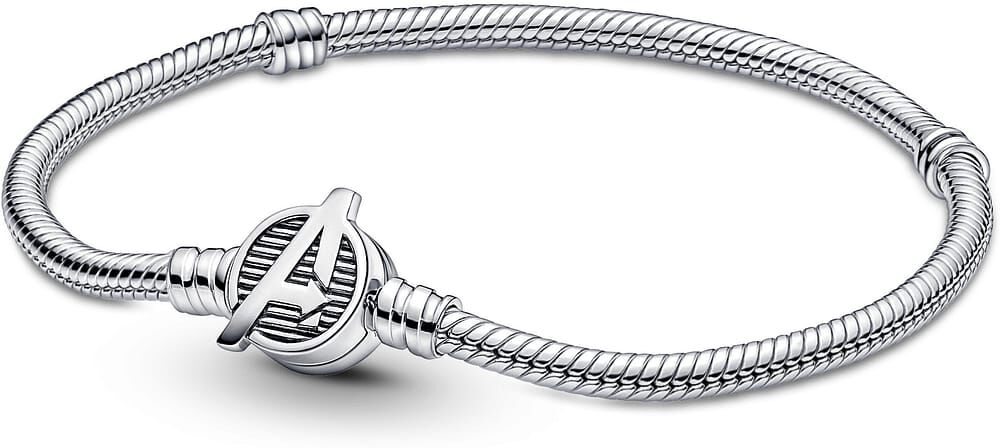 Bracelet Pandora Marvel Maille Serpent Fermoir Logo Avengers Pandora Moments Femme