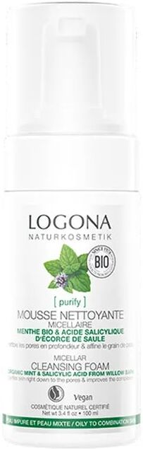 Logona ESPUMA DE LIMPEZA PURIFICANTE MENTA BIO E ÁCIDO SALICÍLICO 100ml