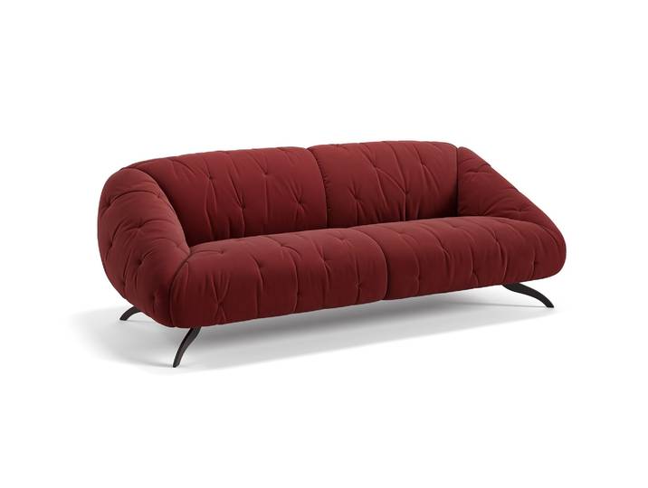 Stoff Sofa VARESE 2-Sitzer Designgarnitur Modern italienische Couch