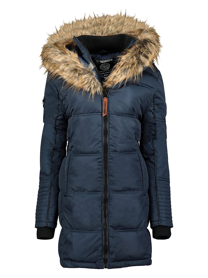 Geographical Norway Steppmantel "Beautiful" in Dunkelblau - XXL