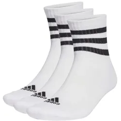 adidas 3-Streifen Cushioned Mid-Cut Socken 3er Pack - weiß - 28-3