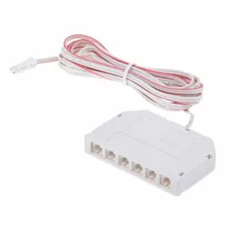 6-Fach Verteiler mit Mini Stecker in weiss