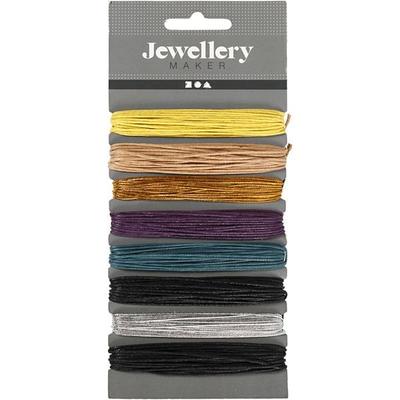 Creativ Company Baumwollkordel - Sortiment, Dicke 1 mm, Sortierte Farben, 8x5 m