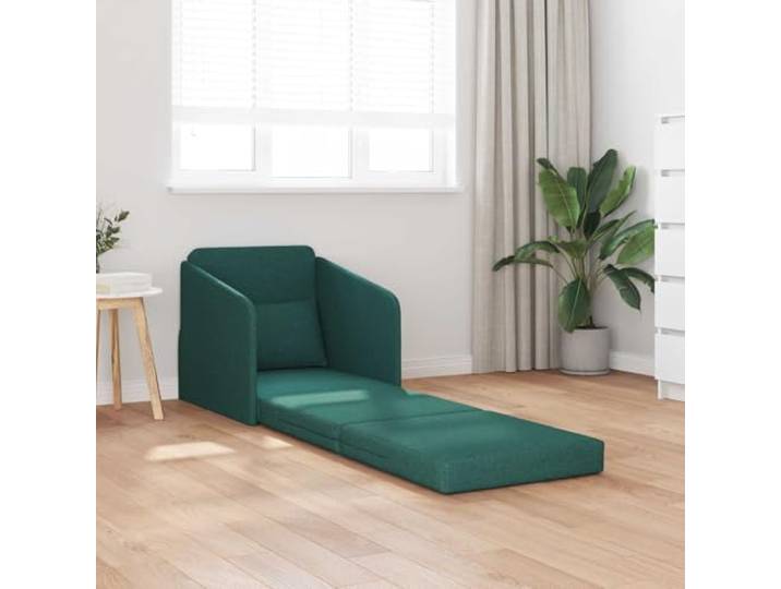 KTHLBRH Schlafsofa dunkelgrün 65 x 80 x 83 cm Stoff Gestell aus Metall und Sperrholz, manuelle Mechanik, Kissen mit Reißverschluss, Verwendung im Innenbereich