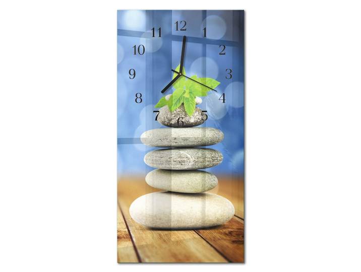 WANDUHR 30x60 cm - Feuerblume