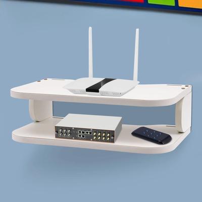 Premium Wall Mounted Floating Router Shelf & TV Components Storage Rack Premium Wall Mounted Floating Router Shelf & TV Components Storage Rack