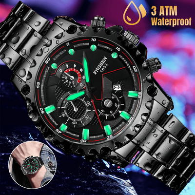 GlowBake Waterproof Men Watch, Classic Stainless Steel Quartz Luxury Wristwatch With Luminous Display Waterproof Men Watch, Classic Stainless Steel Quartz Luxury Wristwatch With Luminous Display