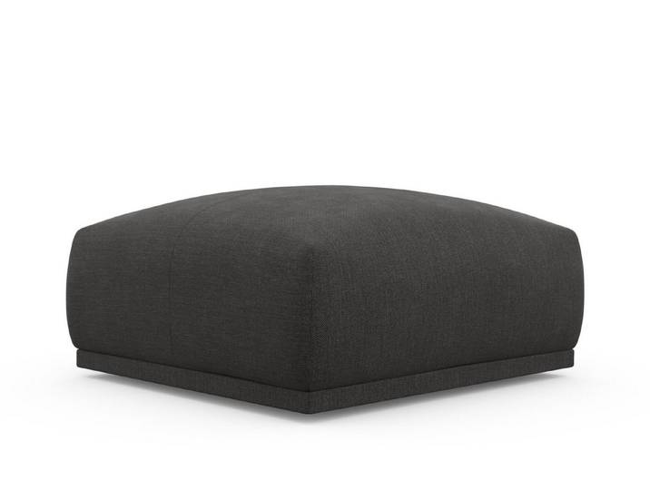 TRENDMANUFAKTUR Hocker Braga 85 x 85 cm, Japandi-Stil, hochwertiger Kaltschaum (1 St), moderner Polsterhocker, 85/42/85 cm (B/H/T)