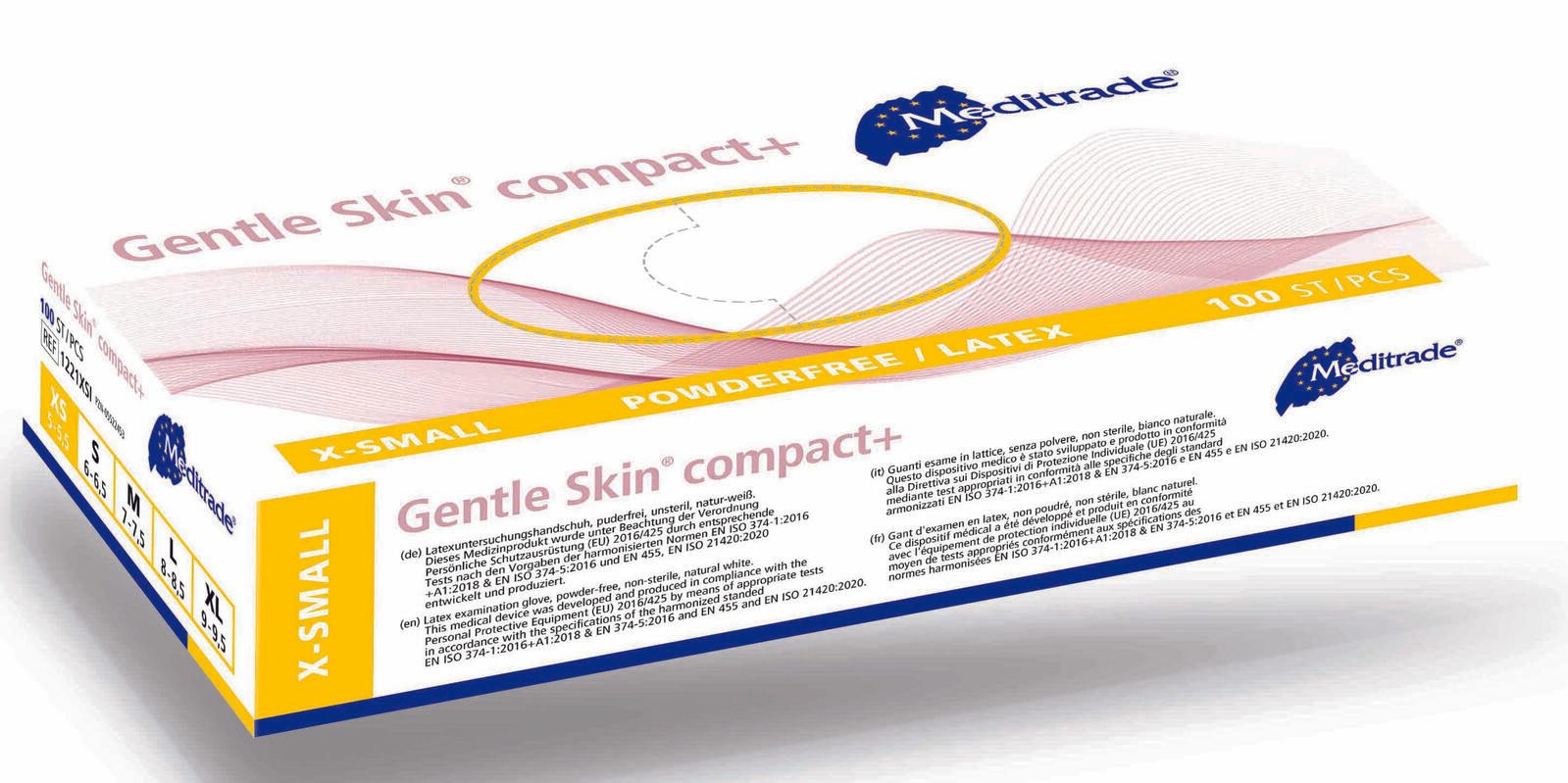 Meditrade® Einmalhandschuhe Gentle Skin® compact+ XS weiß 1221XSI