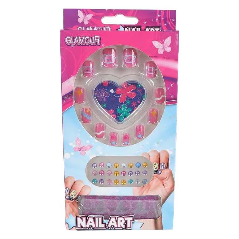 Hippo Glamour-Nägel mit Diamanten - 12 Stück. (66853413)