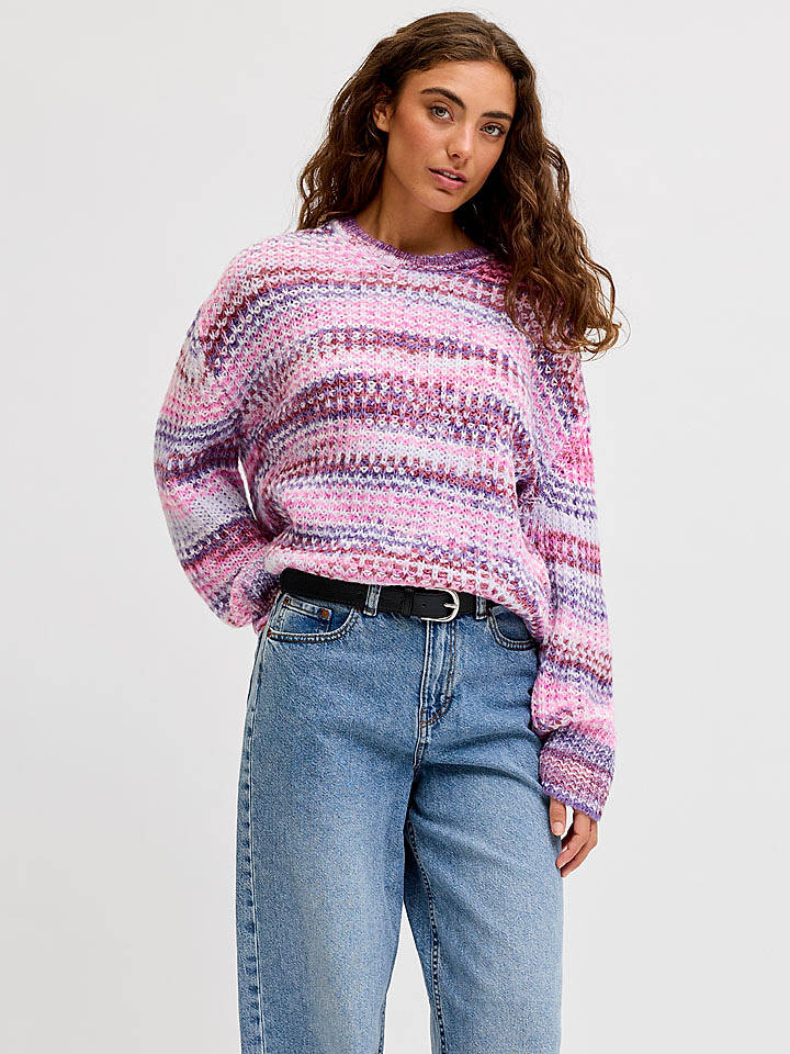 JJXX Pullover "Simone" in Rosa/ Lila - XS