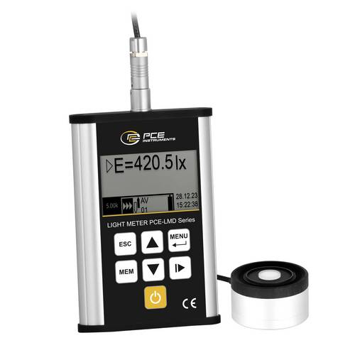 PCE Instruments Luxmeter PCE-LMD 200 |0 ... 500.000 Lux |Genauigkeitsklasse A |DIN 5032-7 |Speicher |externer Sensor