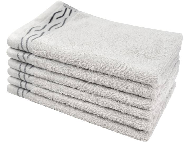 Gaestehandtuecher DYCKHOFF Wave , silber, B:30cm L:50cm, Frottier, Baumwolle, Handtücher, Gaestehandtuecher, mit Jacquard-Bordüre