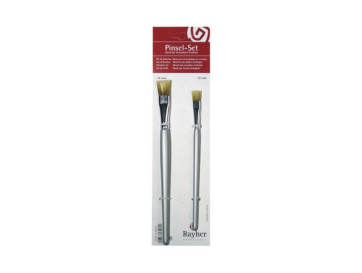 Rayher Pinselset für Serviettentechnik 10 & 16 mm 2 Stück