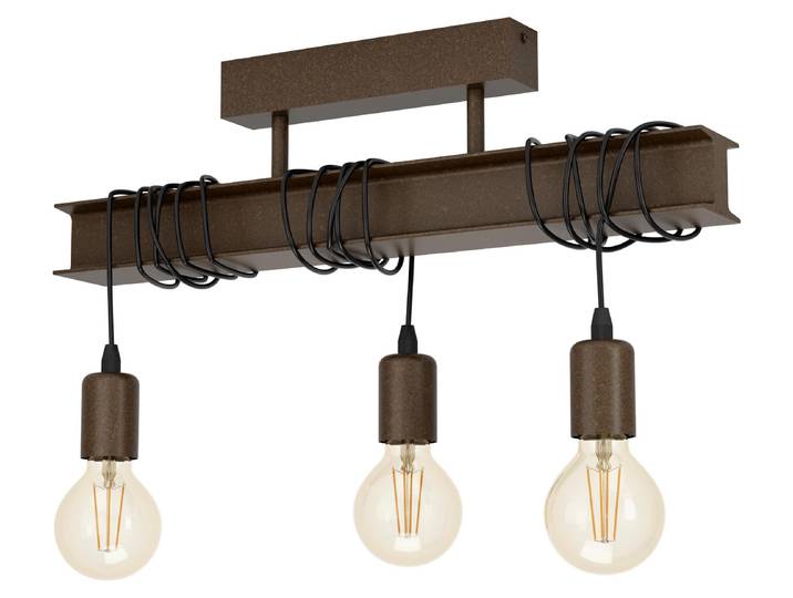 Plafonnier LED LB22 Townshend 4xE27\, brun antique\, 43522
