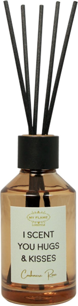 My Flame Lifestyle Geurstokjes I Scent You Hugs & Kisses Cashmere Rose 100 ml
