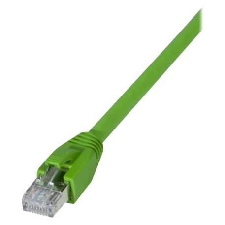 Exertis Connect Patchkabel CAT.6A, S/FTP, geschirmt, Kupfer, grün, 1,0 m geeignet für industrielle Anwendungen, wide (PiMF, S/FTP, 1 m) (854295)