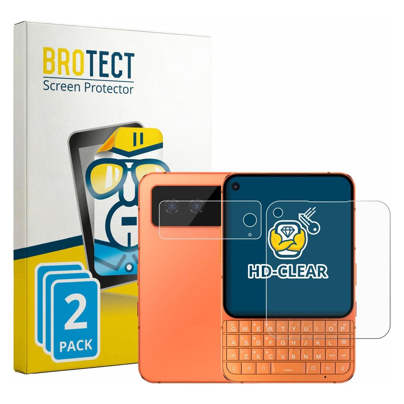 Brotect Schutzfolie für Unihertz Titan 2 Elite (Display+Kamera) Displayschutz Displayschutzfolie Folie Klar (1863643)