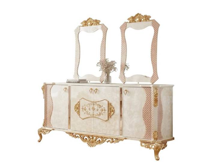 Xlmoebel Sideboard Klassisches Sideboard mit elegantem Spiegel für stilvolle Räume (Sideboard, mit Spiegel), Made in Europa