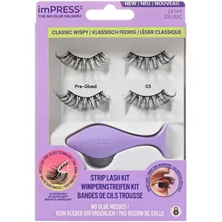 KISS imPRESS Pre-glued Strip Lash Kit 03 Classy Wispy (2 Paar)