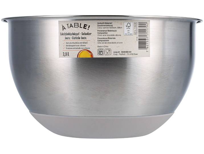 À Table! Edelstahlschüssel 2.8l 20cm