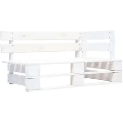 vidaXL, Gartenlounge, 2-Sitzer-Palettensofa Weiss Imprägniertes Kiefernholz