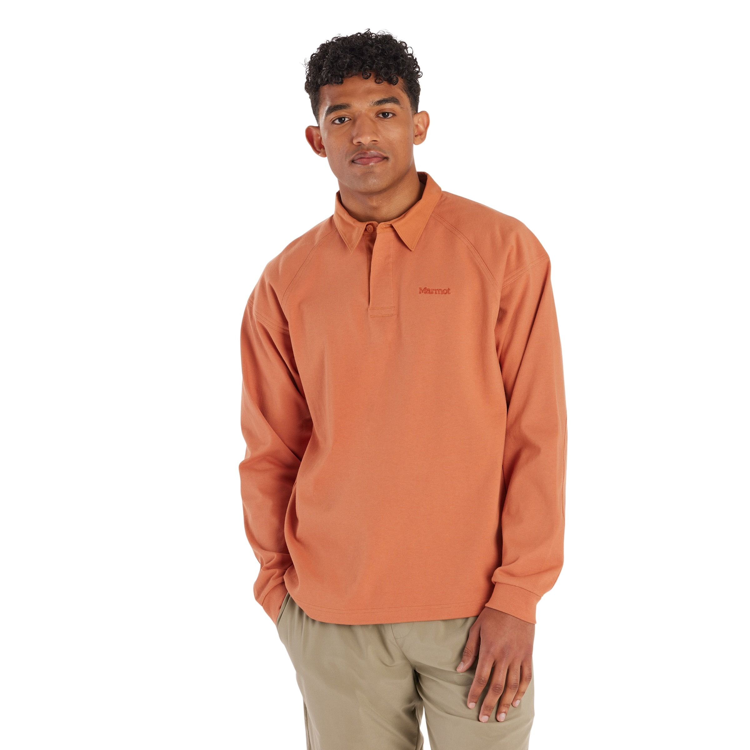 Marmot Mountain Works Rugby Herren Pullover braun Größe M Lifestyle
