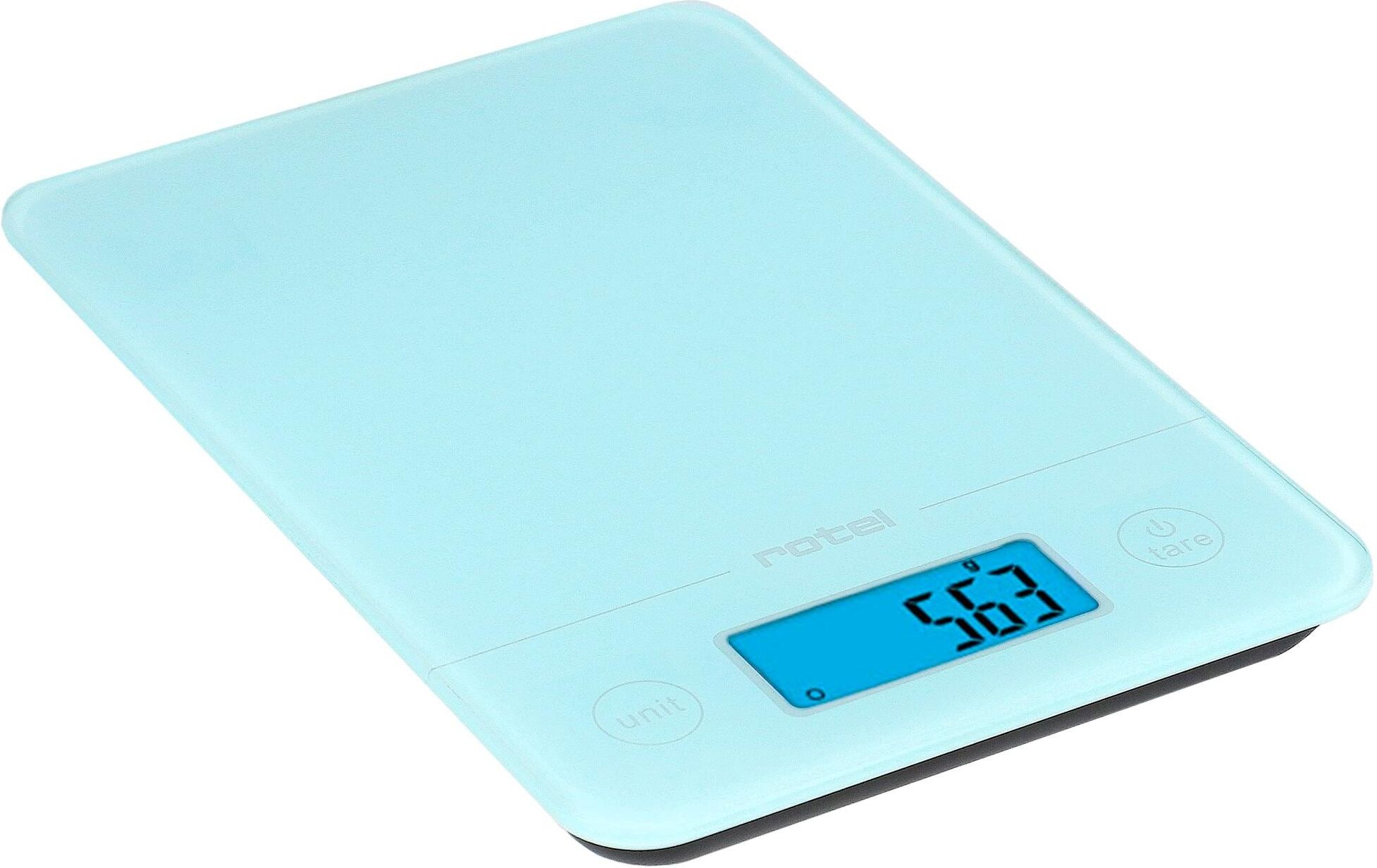 Küchenwaage ROTEL "U4902CH", blau, B:15,2cm H:2cm, Glas, Küchenwaagen, Küchenwaage blau Einheitsgröße