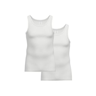 Unterhemd AMMANN "Unterhemd Doppelripp Unterhemden 2er Pack 2er Pack", Herren, Gr. XL, N-Gr, weiß, Obermaterial: 100% Baumwolle CO., Unterhemden Unterhemd