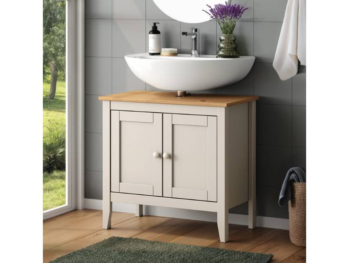Meuble sous-vasque Belleria - Type B 68 x 64 x 38cm Beige/Beige