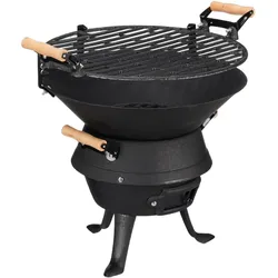 Relaxdays, Holzkohlegrill, Grillfass (36 cm)