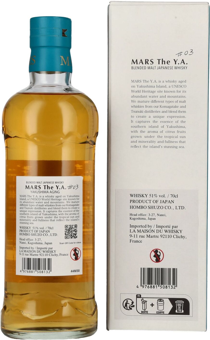 Mars Whisky Mars The Y.A. Blended Malt Japanese Whisky # 03 51% Vol. 0,7l in Geschenkbox
