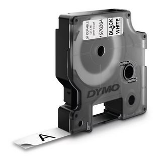 Dymo D1 Vinyl-Schriftband HP schwarz/weiß 12 mm x 5,5m