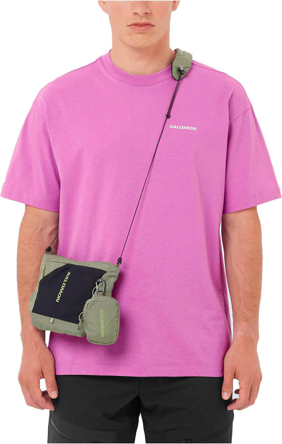 Salomon wild rays camiseta montaña manga corta hombre Rosa (L)