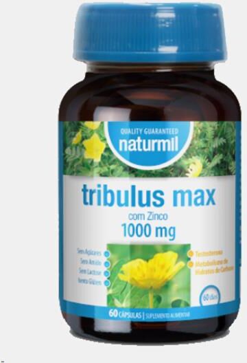 NATURMIL TRIBULUS MAX 1000mg COM ZINCO 60 CAPSULAS