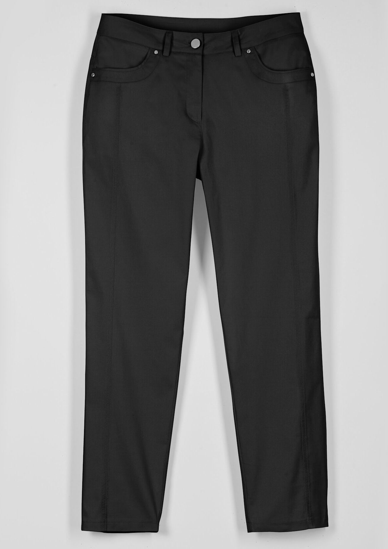 7/8-Jeans INSPIRATIONEN, Damen, Gr. 48, Normalgrössen, schwarz, 97% Baumwolle, 3% Elasthan, unifarben, 7/8-Länge, Jeans 7/8-Jeans schwarz 48, Normalgrössen