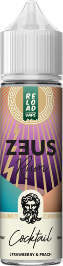 Reload Vape Zeus Rum Strawberry & Peach Liquido Shot 20ml Cocktail Rum Fragola Pesca