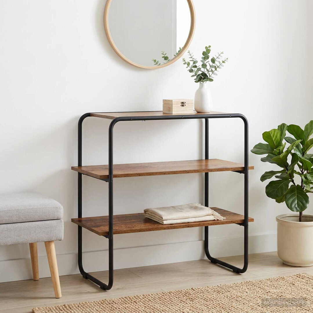 Rio Console Table Old Wood/Old Wood / Black 75cm H x 80cm W x 41cm D