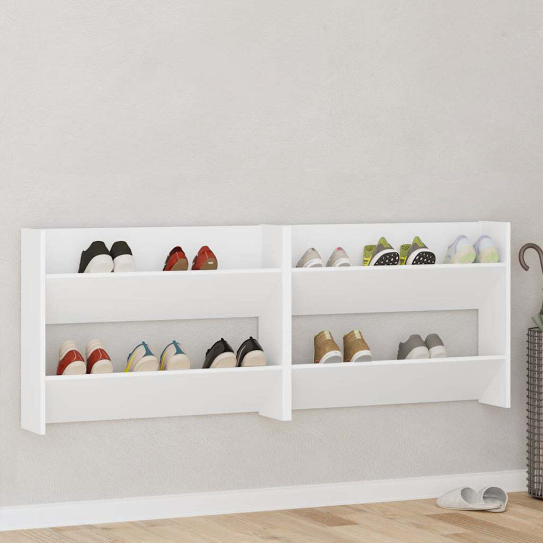17 Stories Shoe Rack White 12
