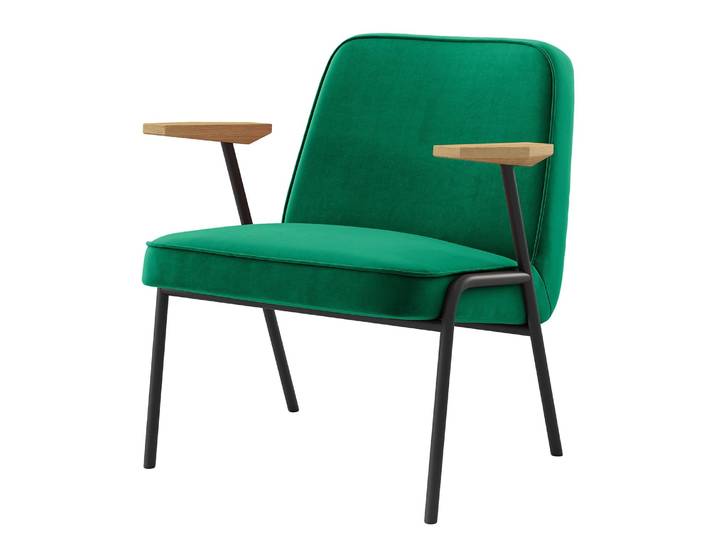 Fauteuil lounge Camaces Vert Velours Velina 62 x 68 x 62cm