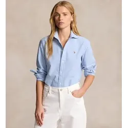 Polo Ralph Lauren für Damen. 211891377001 Blaues Oxford-Hemd (50), Lässig, Baumwolle, Klassisch, Langarm