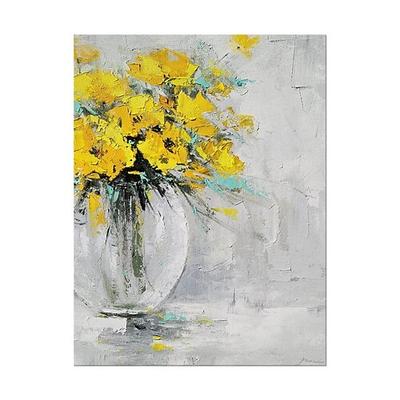 Handgefertigtes Ölgemälde auf Leinwand, Wandkunst, Dekoration, moderne Pflanze, Blume für Wohnkultur, gerollt, rahmenlos, ungedehnt