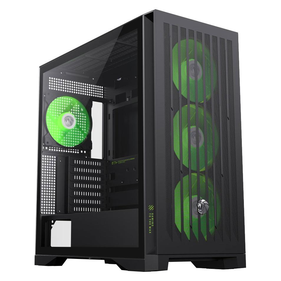 GameMax Boitier Grand Tour E-ATX Leader 2 ARGB avec panneau vitré (noir) (ATX, ITX, Mini-ATX) (9101-0900R0001)