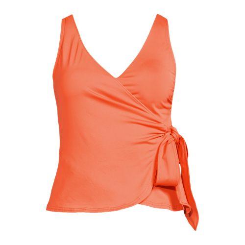 Tankini-Top mit seitlichem Bindeband für Damen, Damen, size: regular, Orange, Elasthan/Polyester-Mischung/Nylon-Mischung, by Lands' End