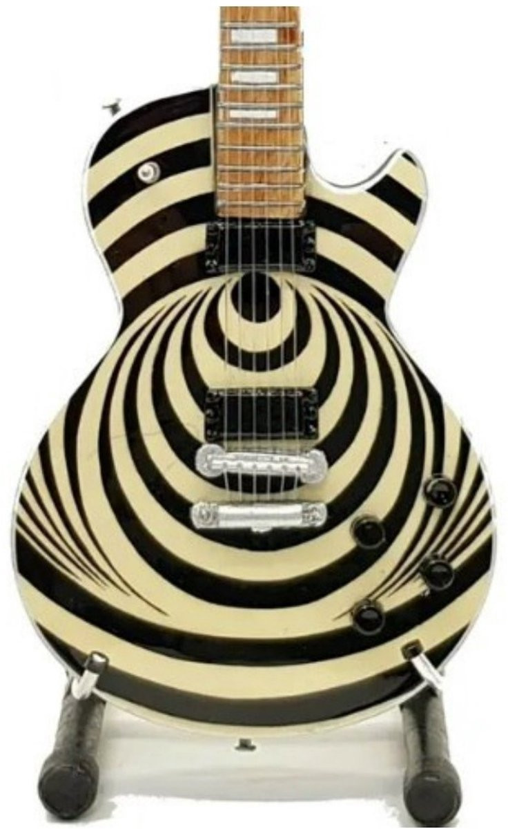 Miniatuur replica Gibson Les Paul gitaar Zakk Wylde Black Label Society
