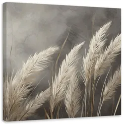 WANDBILD gras natur botanik beige