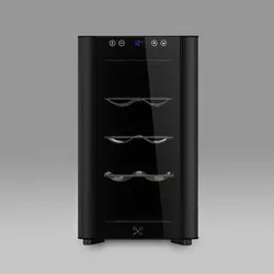 Les Petits Champs Einbau-Weinkühlschrank für 8 Flaschen CAVSB8, Kapazität 23L, Schwarz