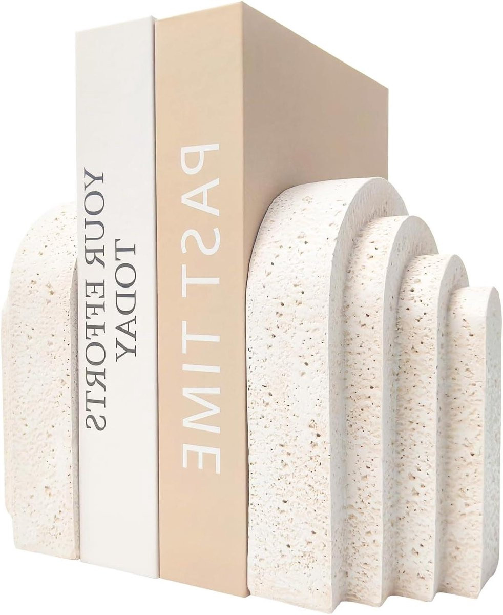 Decoratieve Boekensteunen Set van Natuursteen met Uniek Gelaagd Design