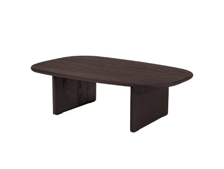 Table basse massive Tajua 110 x 33 x 70cm Noir/Noir