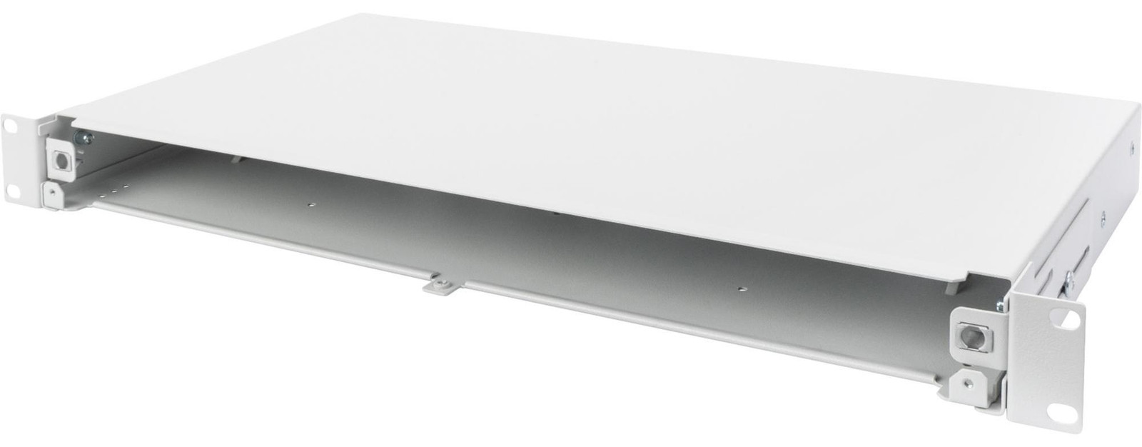 DIGITUS DN-96200-QL 19 inch glasvezel patchpaneel, uittrekbaar, 1 HE, lichtgrijs